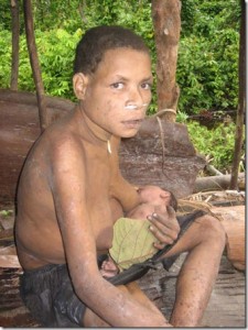Korowai woman and baby